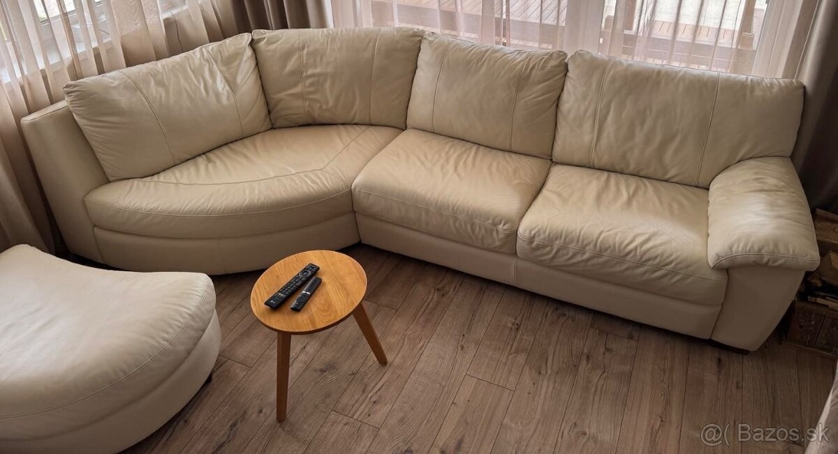 Rohová kožená sedačka - 3