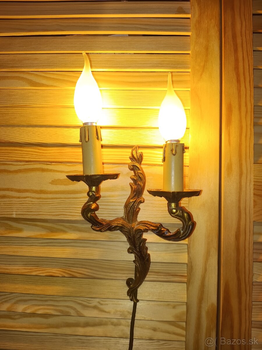 Pár - 2ks, elegantné francúzke nástenné lampy - 3