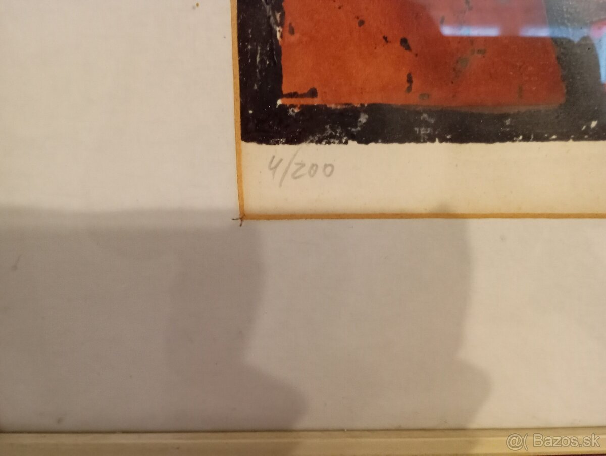 V. Hložníková – Posledná večera, 1987 (linoryt, ručne kolor. - 3