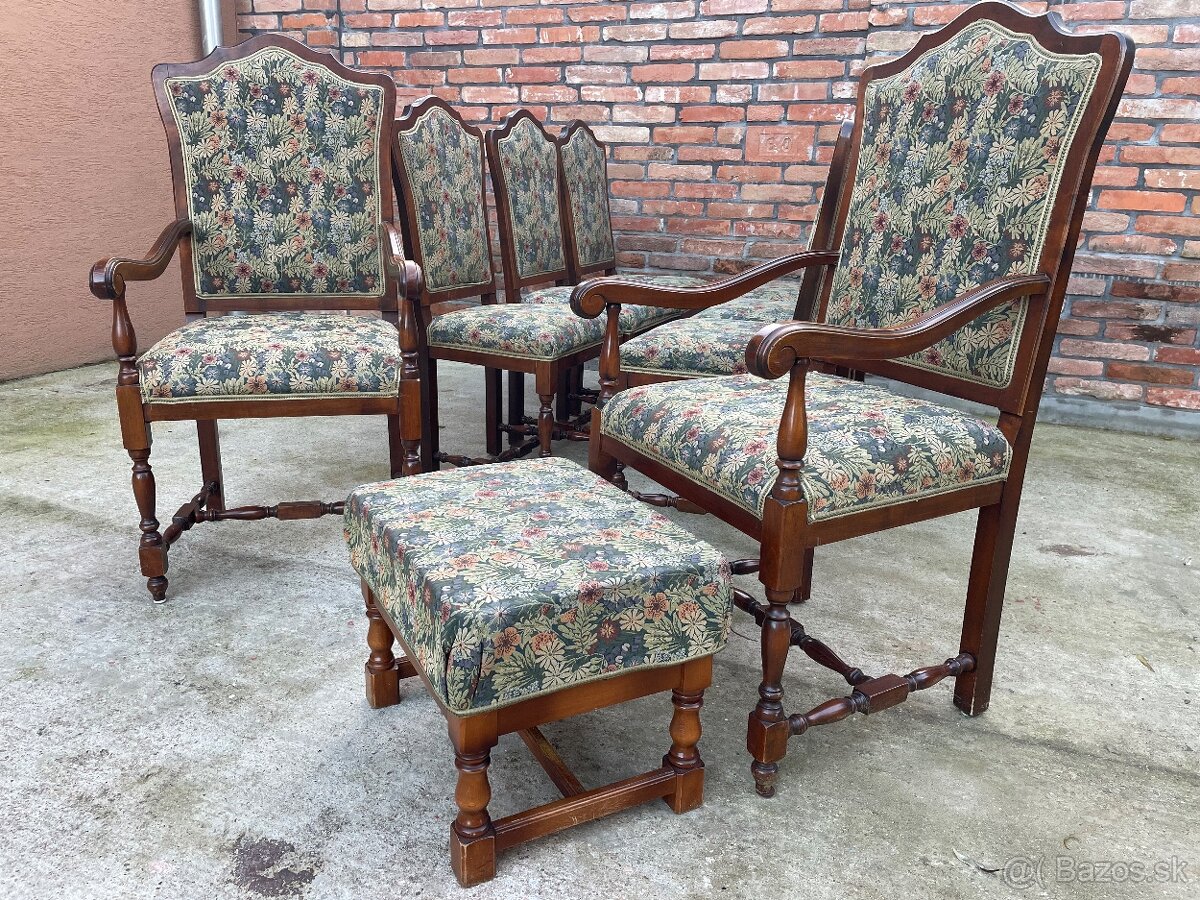 Predám vintage jedálenské stoličky – set 8 kusov - 3