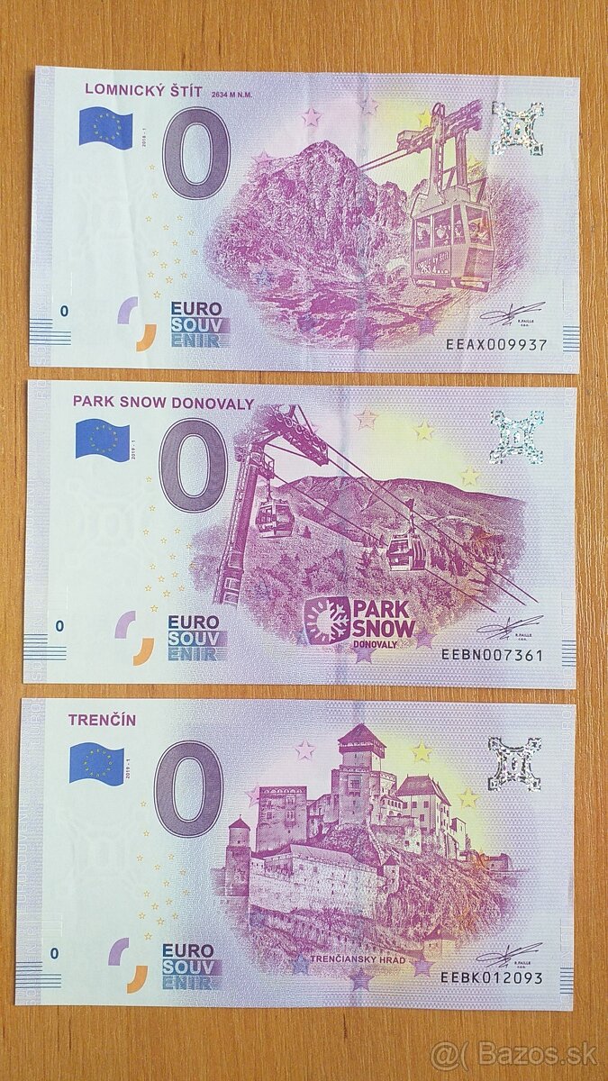 0 euro bankovka, 0 euro souvenir, 0€ bankovka 1 - 3