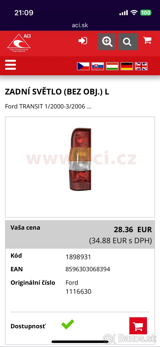 Svetlo Ford Tranzit - 3