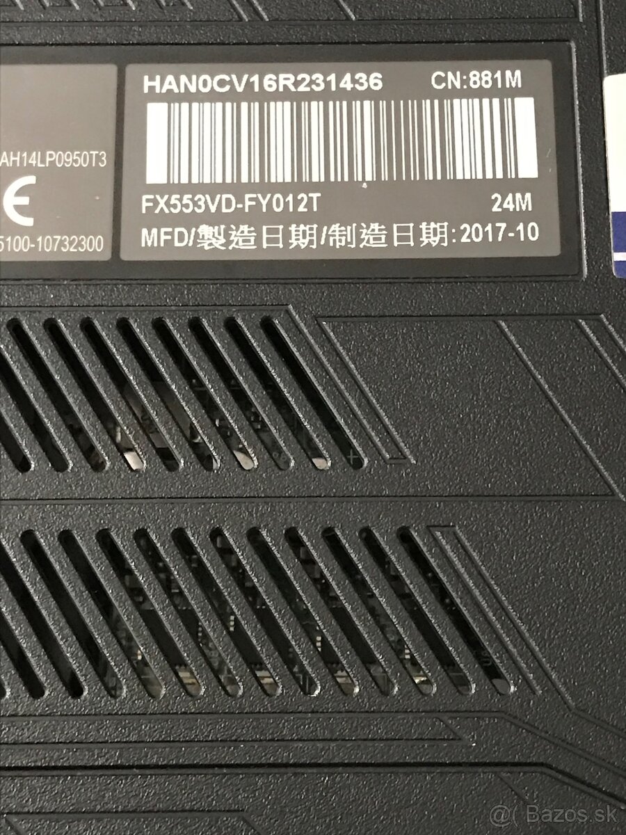 Predám Herny Notebook ASUS FX553V ČÍTAŤ POPIS - 3