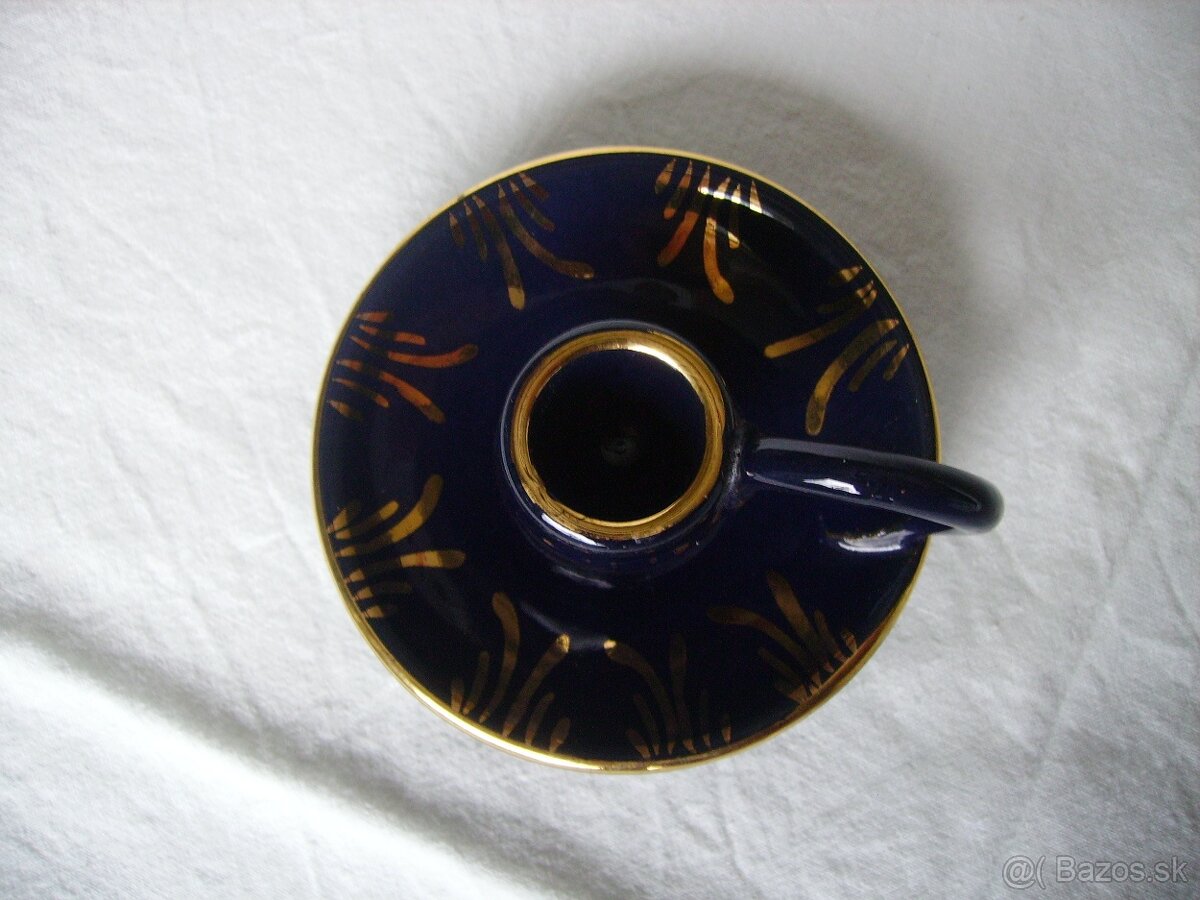 Keramický tmavomodrý svietnik - 3