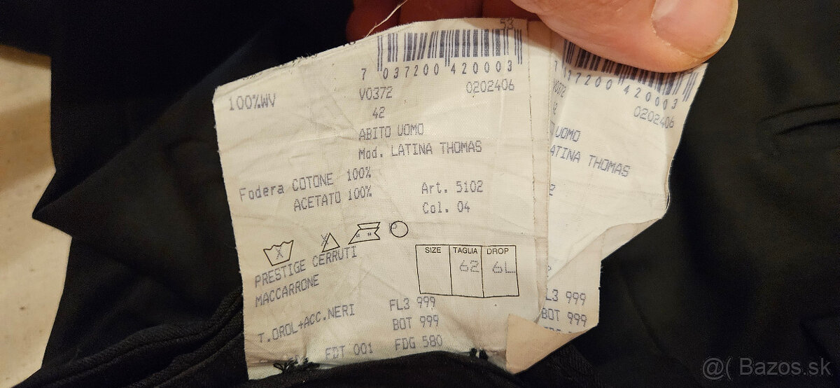 Kvalitný taliansky oblek značky Cerruti 62 - 3