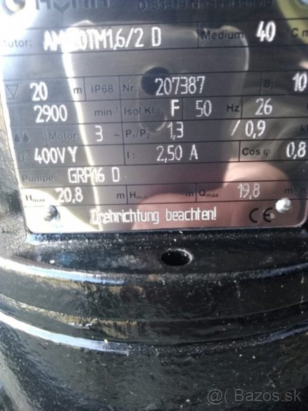 ponorne kalove cerpadlo homa GRP 16D - 3