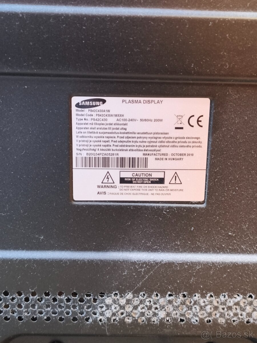 Samsung -plazmový televízor 42"(107 CM) - 3