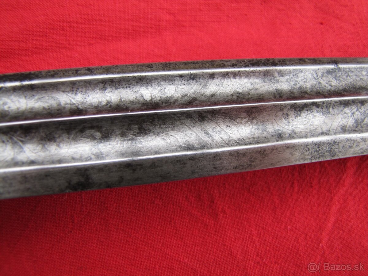 Vojenský tesák zdobená čepeľ - 3