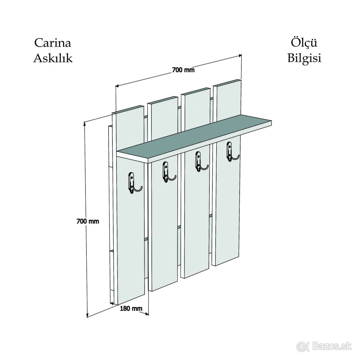 Nástenný vešiak - 3
