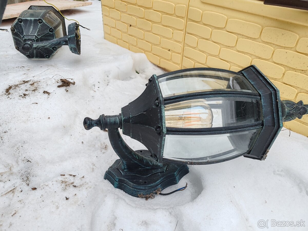 3x retro nástenná lampa. - 3