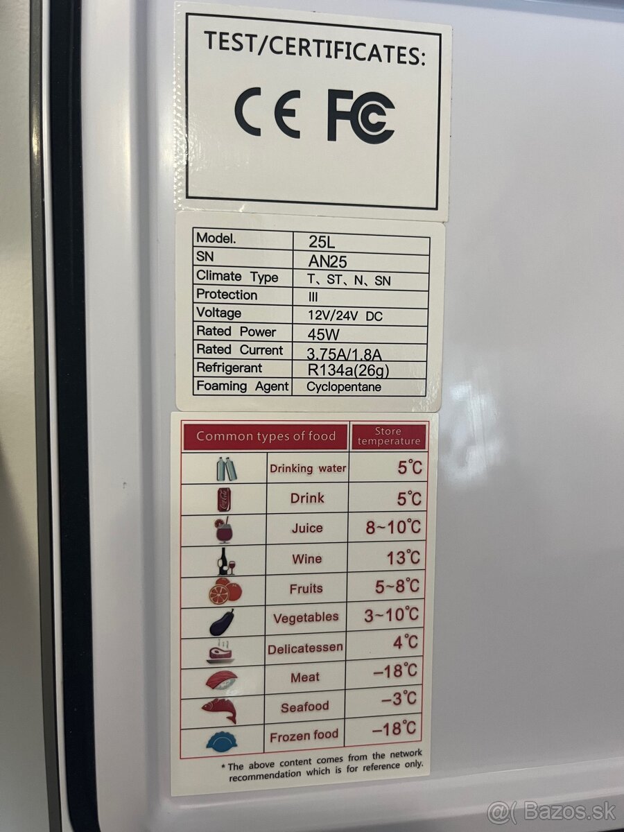 Kompresorová autochladnička/mraznička 25l - 3