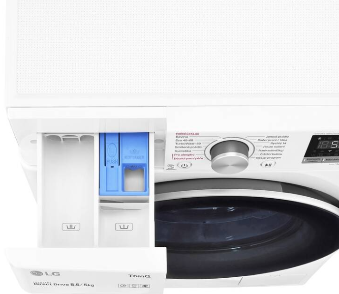 Úzka práčka so sušičkou LG - 3
