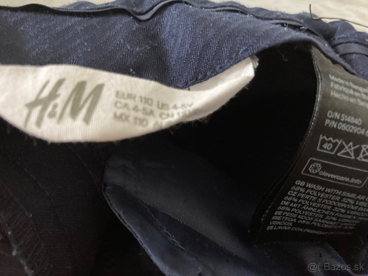 chlapčenské slávnostné nohavice - 4/5 r - 3