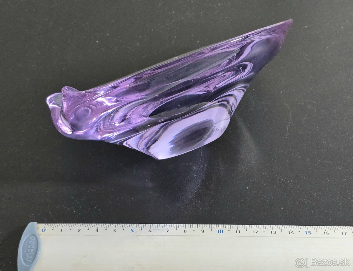 Retro sklenený popolník Miroslav Klinger - 3