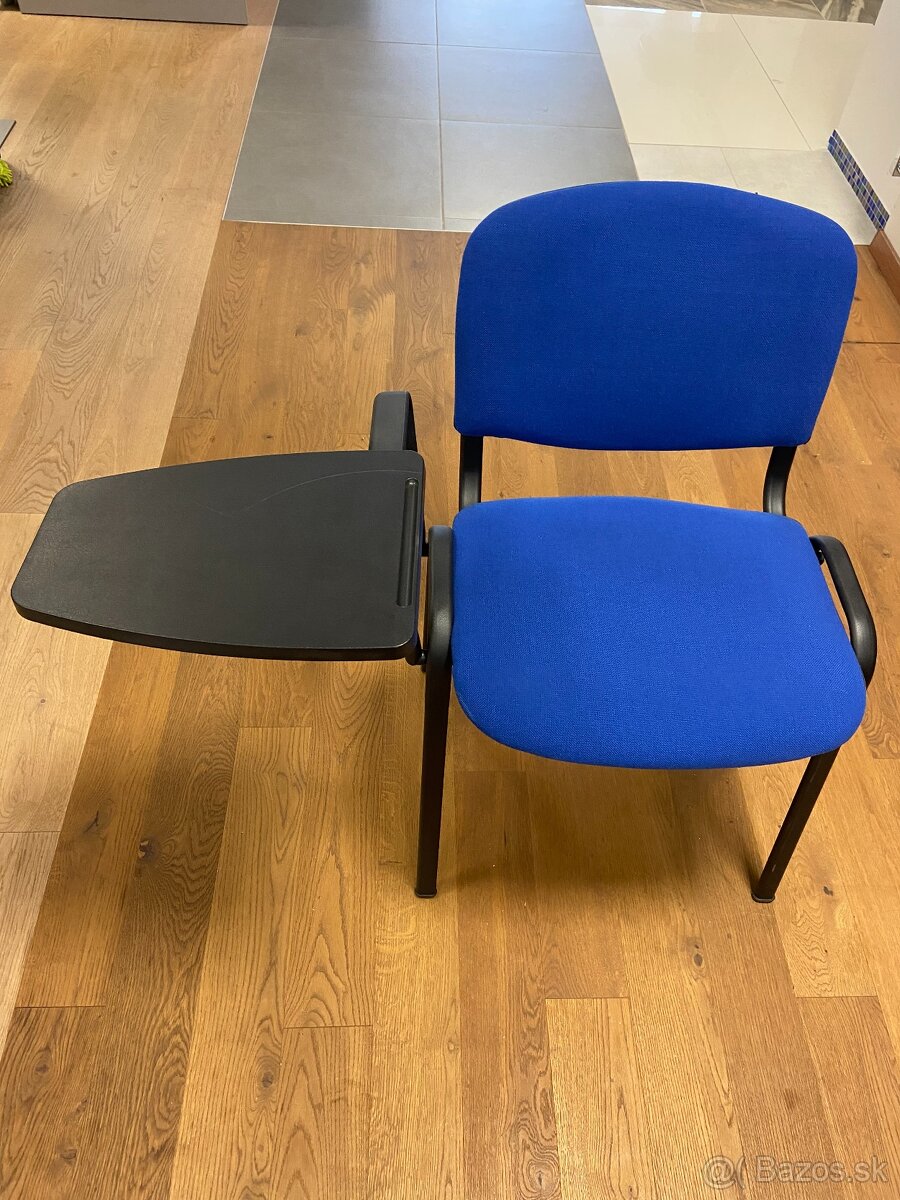 Modré kancelárske stoličky so stolíkom - 3
