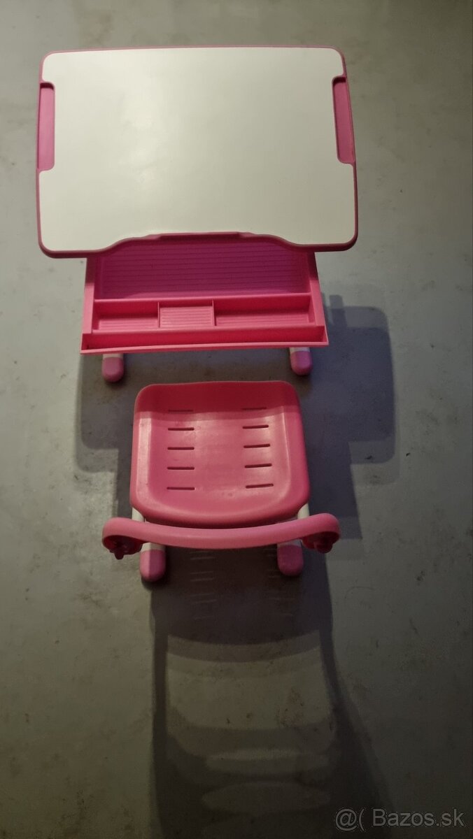 Detsky písací stôl a stolička . Rúžová - 3