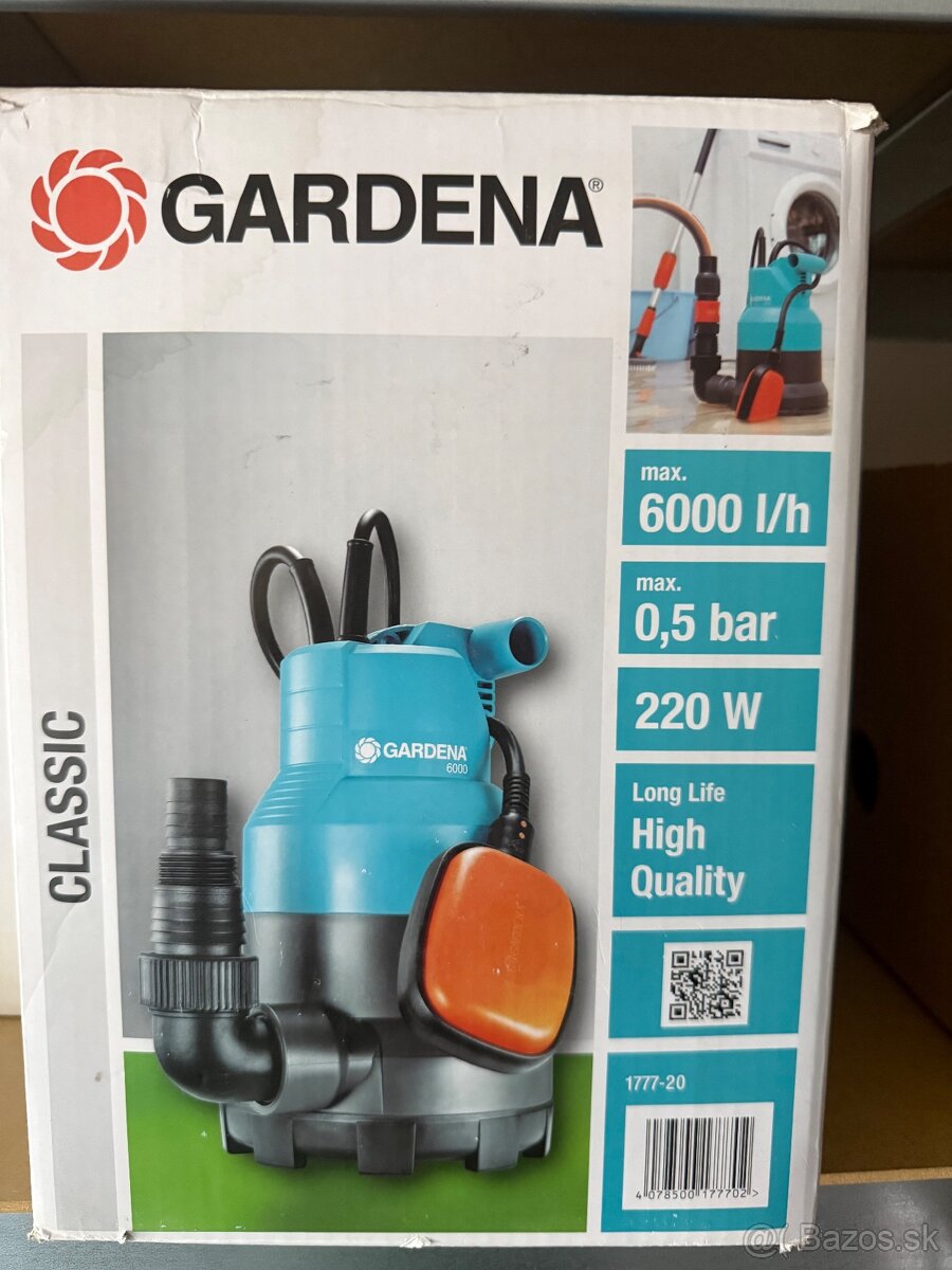 Predám ponorné čerpadlo Gardena 6000 - 3