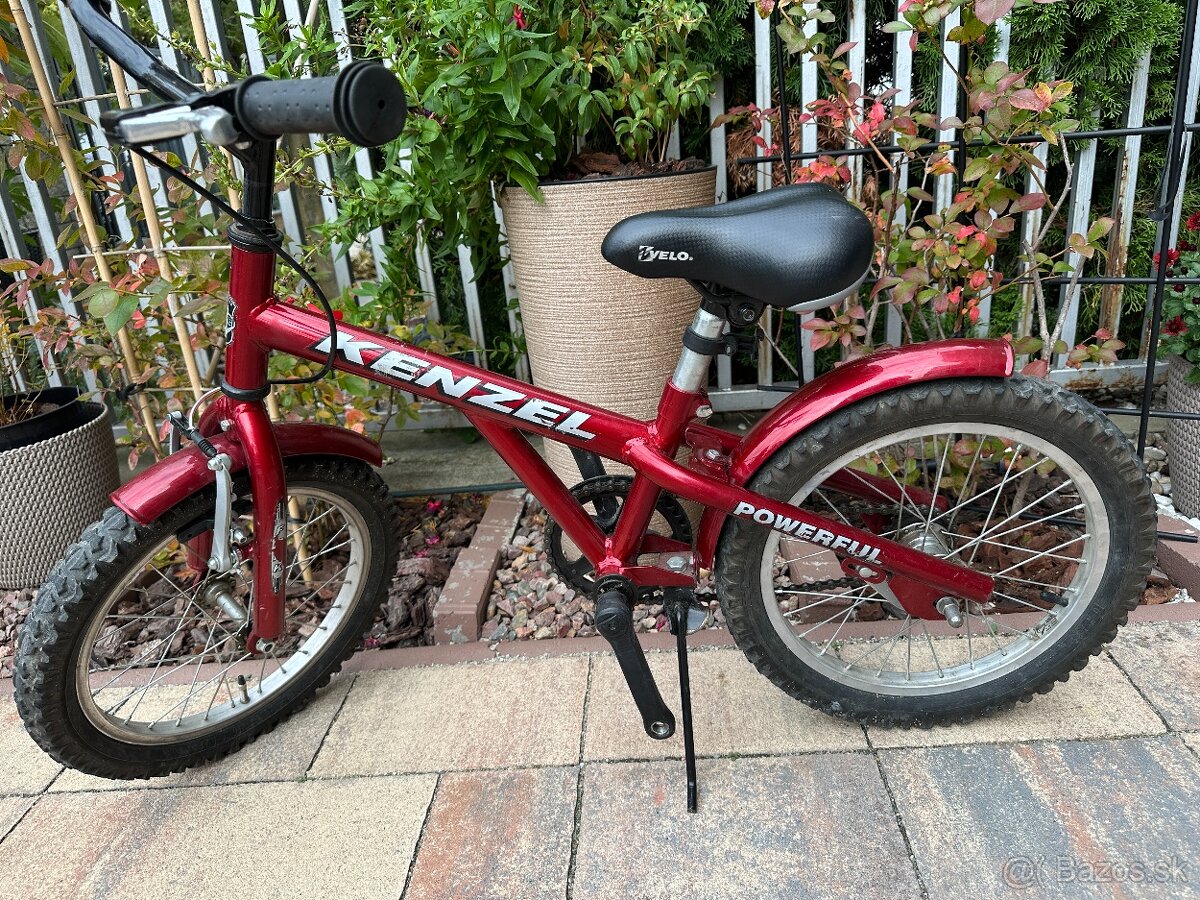 Predám detský bicykel KENZEL Powerful 16" (červený) - 3