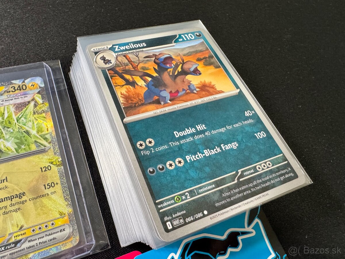 Pokemón PREM. balík 2: 100ks kariet v obaloch s EX Tera - 3