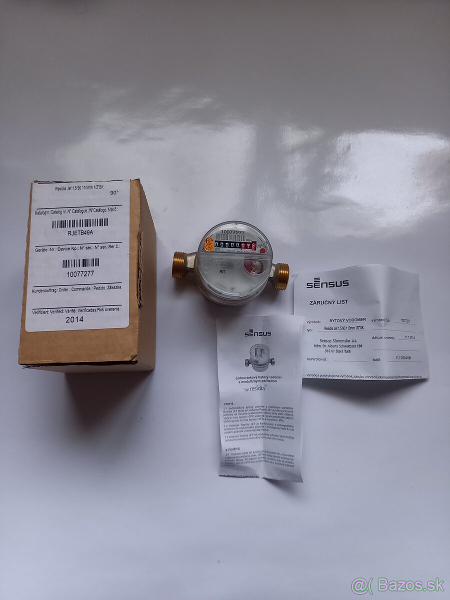 Vodomer bytovy 1/2"x3/4" - 3