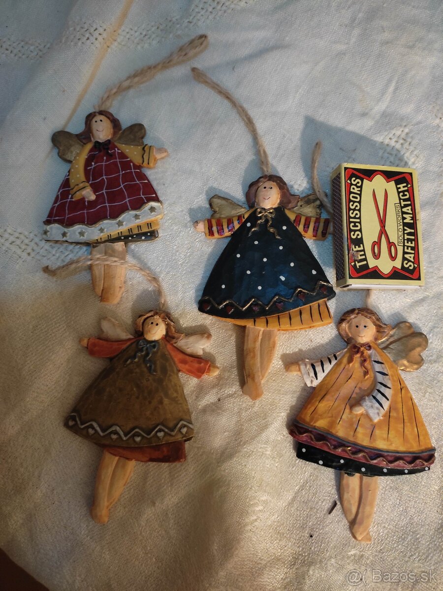 Vianočné ozdoby . Zvončeky keramické . - 3