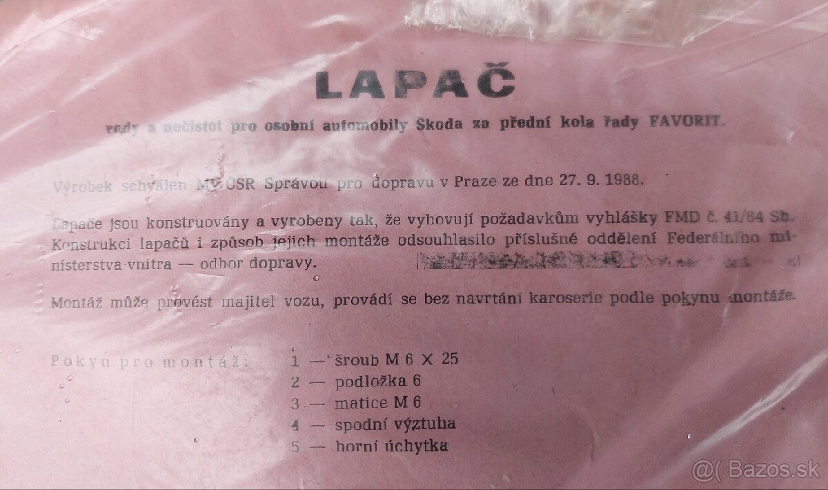 Zásterky Favorit - 3