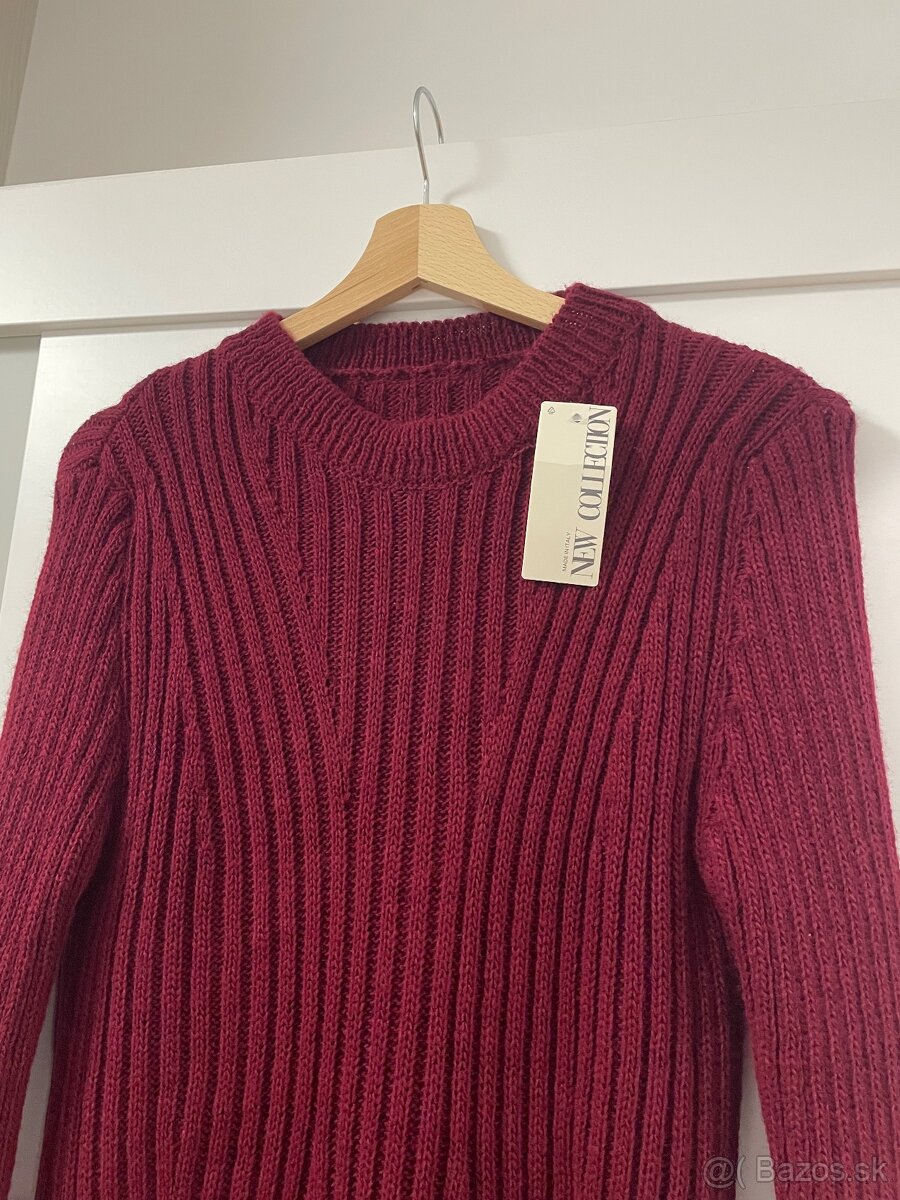 Dámske tmavočervené šaty - 3