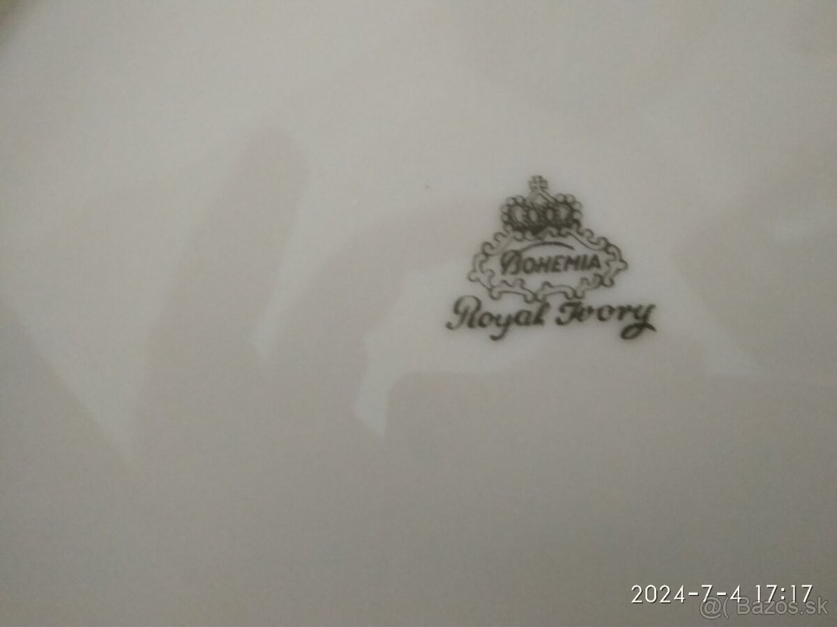 Starožitný talíř 20x20 cm. Zn. Royal Ivory Bohemia - 3