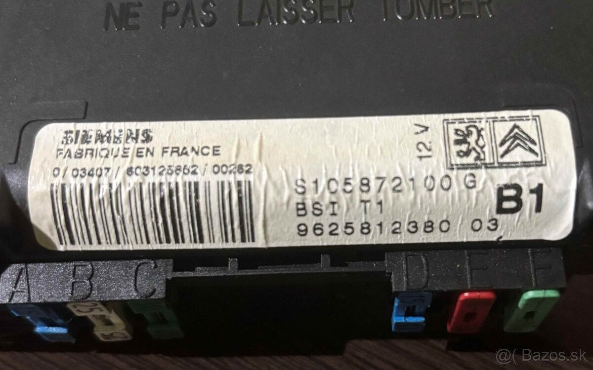 Citroen - Peugeot , BSI č.9625812380 + budiky( prístroje ) - 3