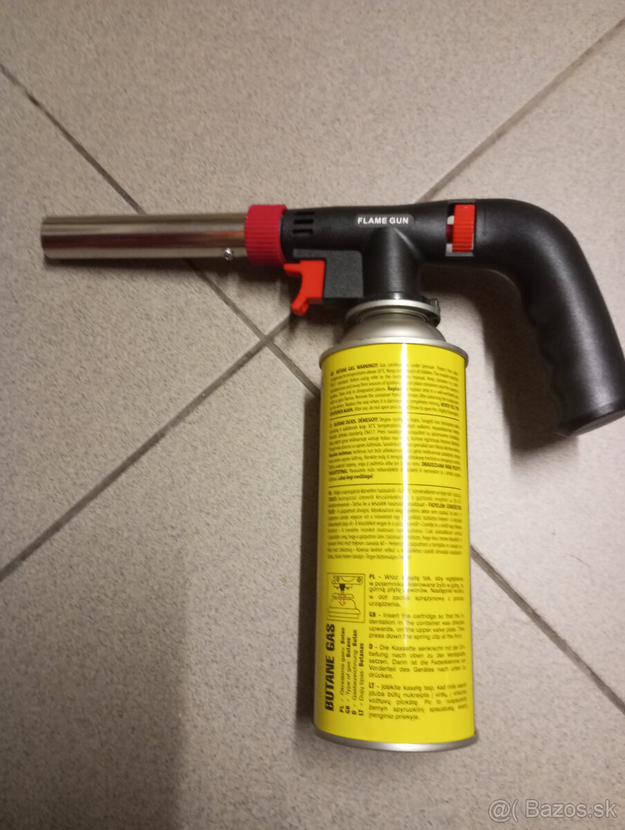 Piezoelektrický plynový horák na butánové kartuše +5kartuší- - 3