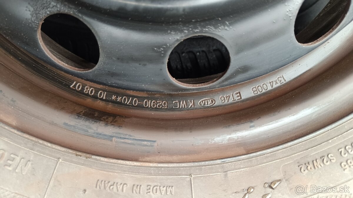 sada diskov 13x4.00 4x100 s pneu Toyo 155/70 R13 75T letné - 3