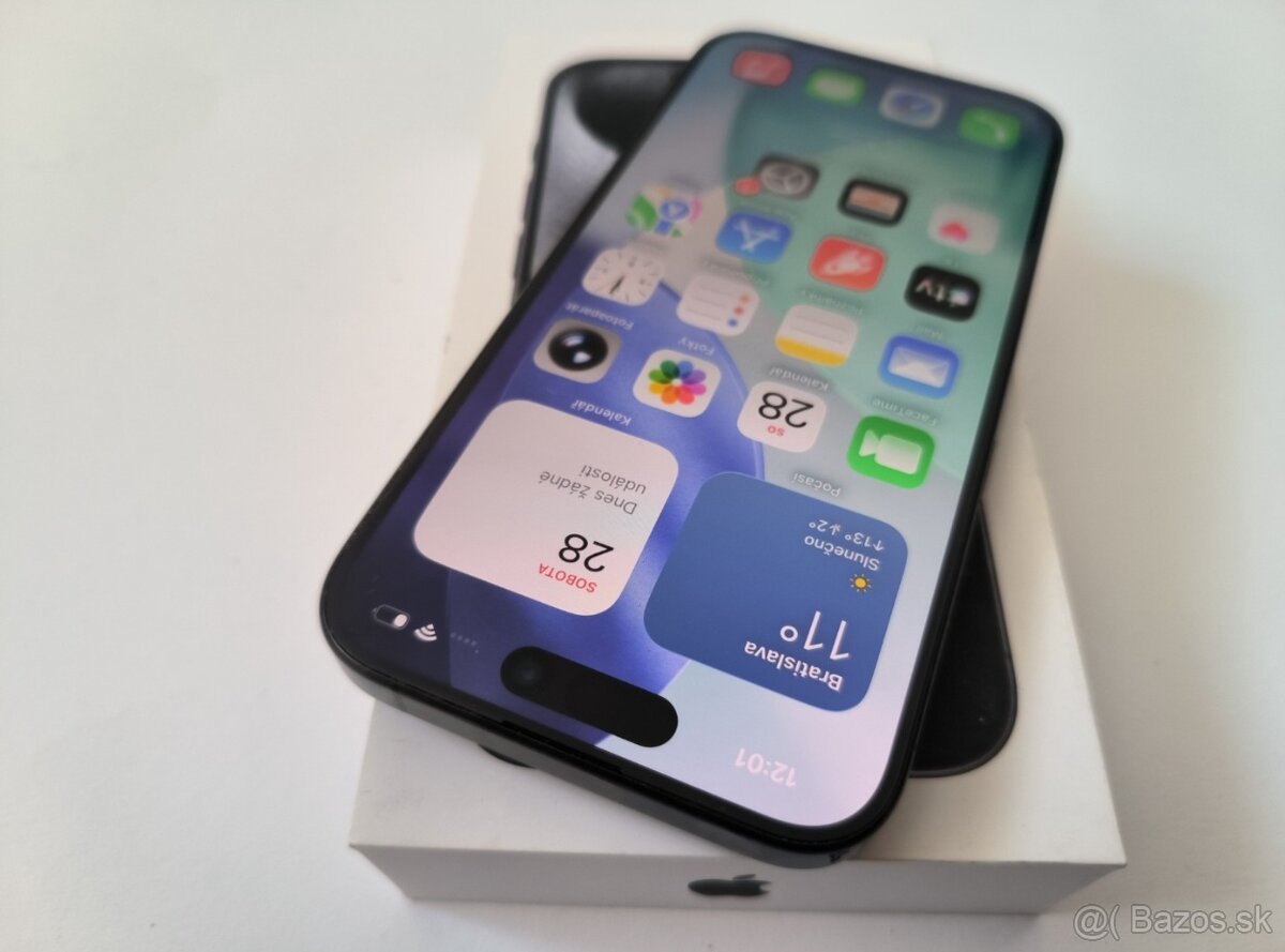 apple iphone 15 PRO 256gb Black Titanium / Batéria 89% - 3