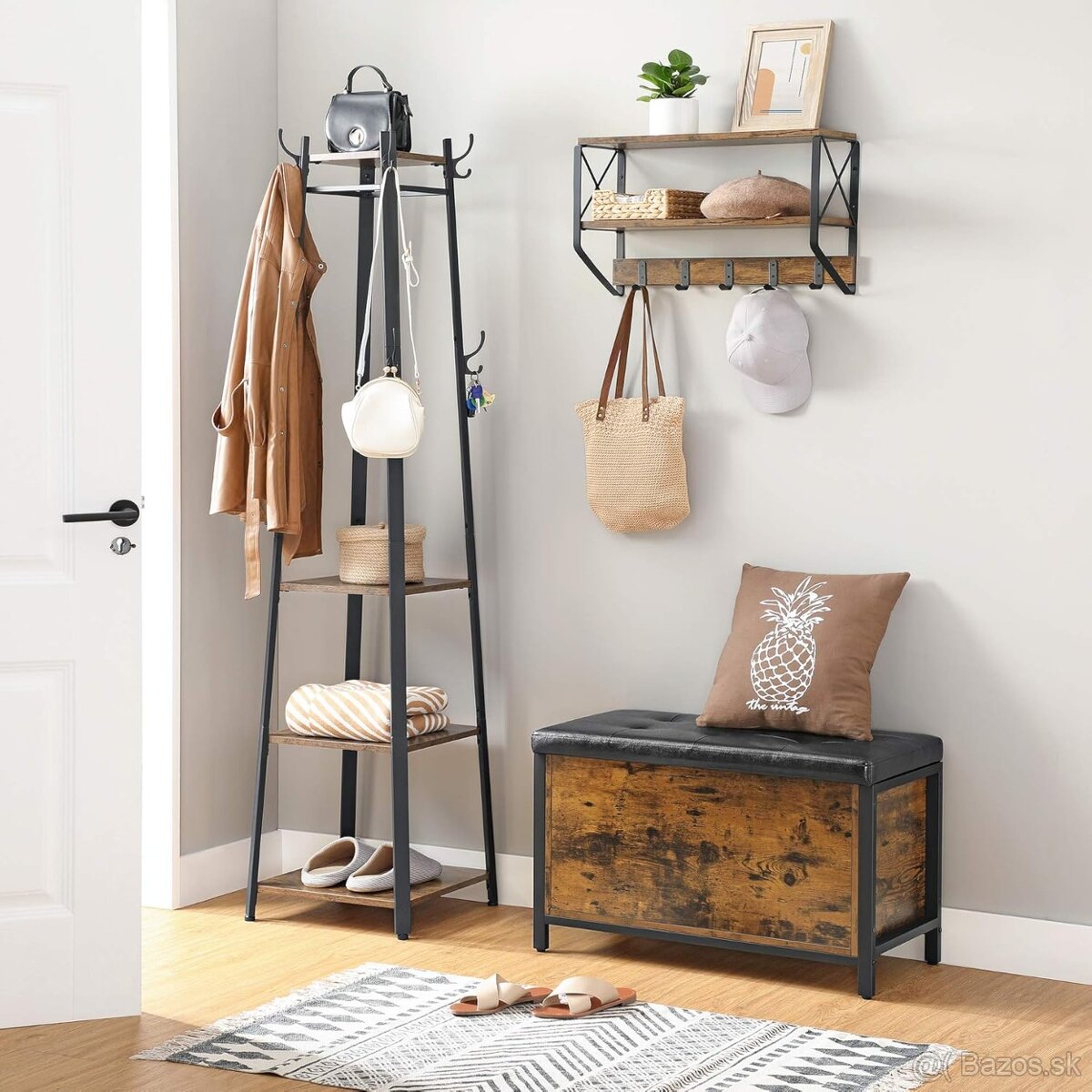 VASAGLE lavica s úložným priestorom - 3