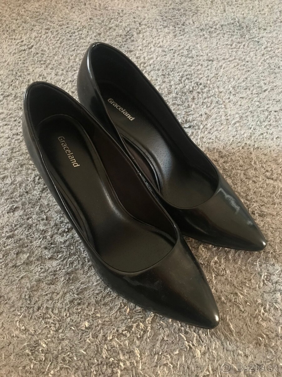 čierne lodičky Graceland v.38 - 3