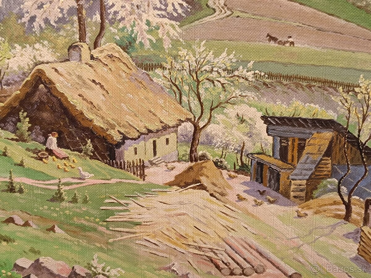 Obraz, Husopaska na Orave, olej 77x87 - 3