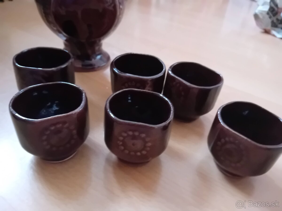 Keramika - šálky, karafy, čajník - 3