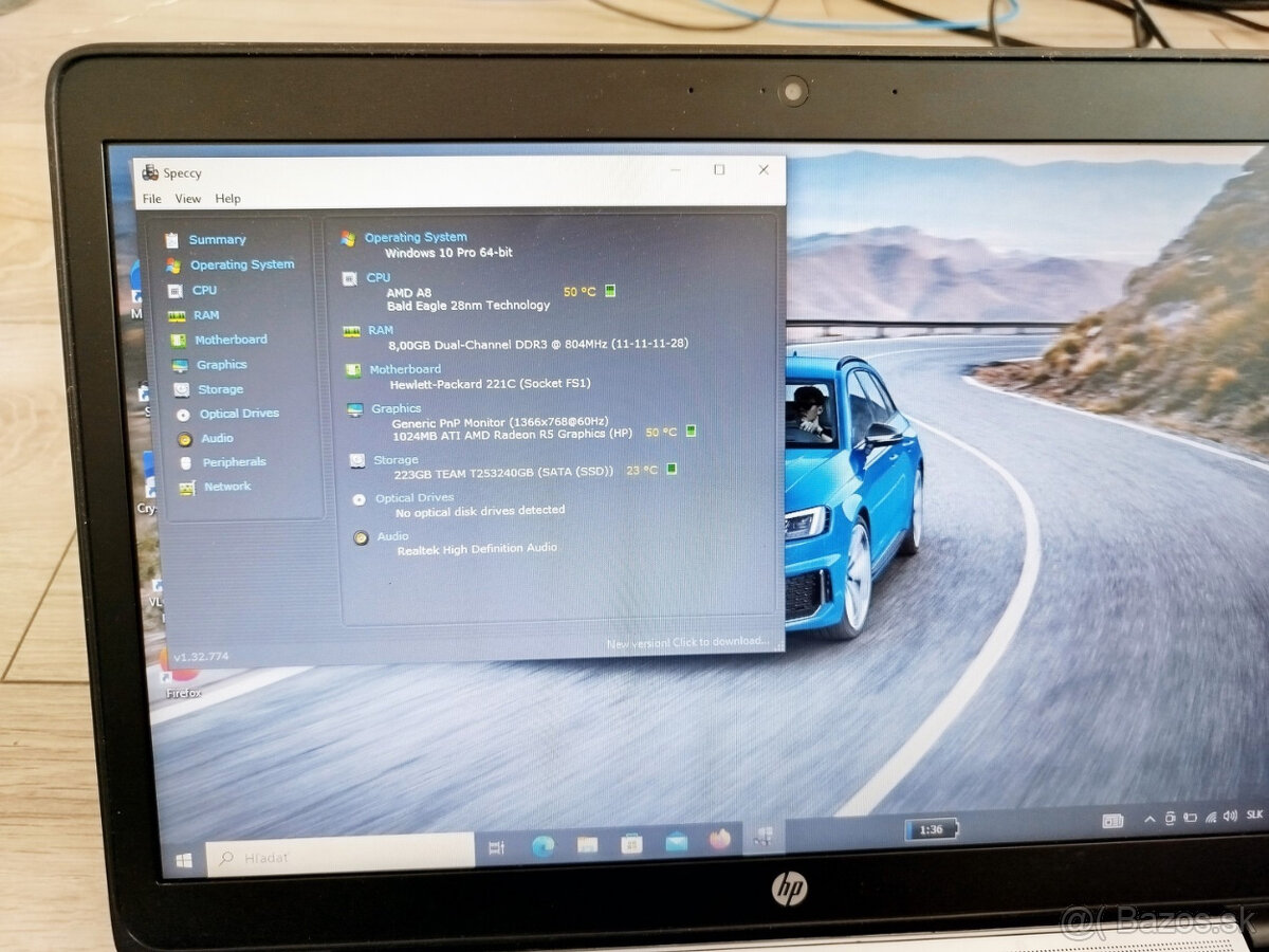 notebook HP 755 8GB, 240GB SSD, Radeon R5 1GB, W10 - 3