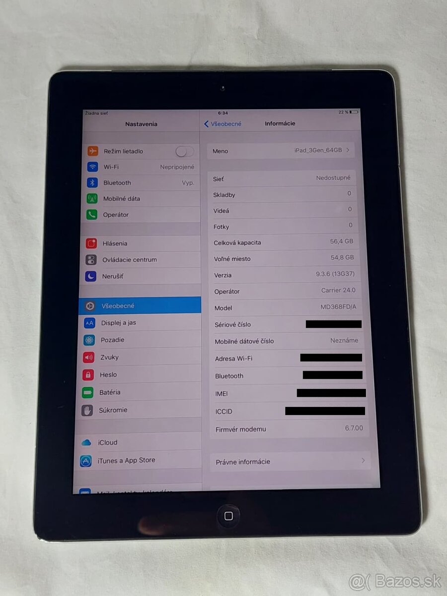 iPad 3 64GB WiFi + Cellular, model A1430 - 3
