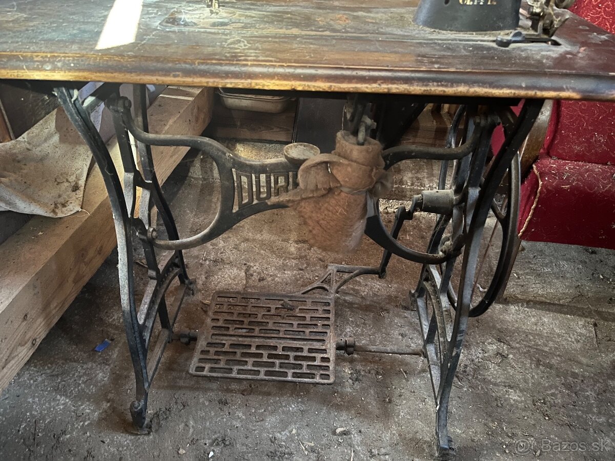 Starožitný šijací stroj durkopp - 3