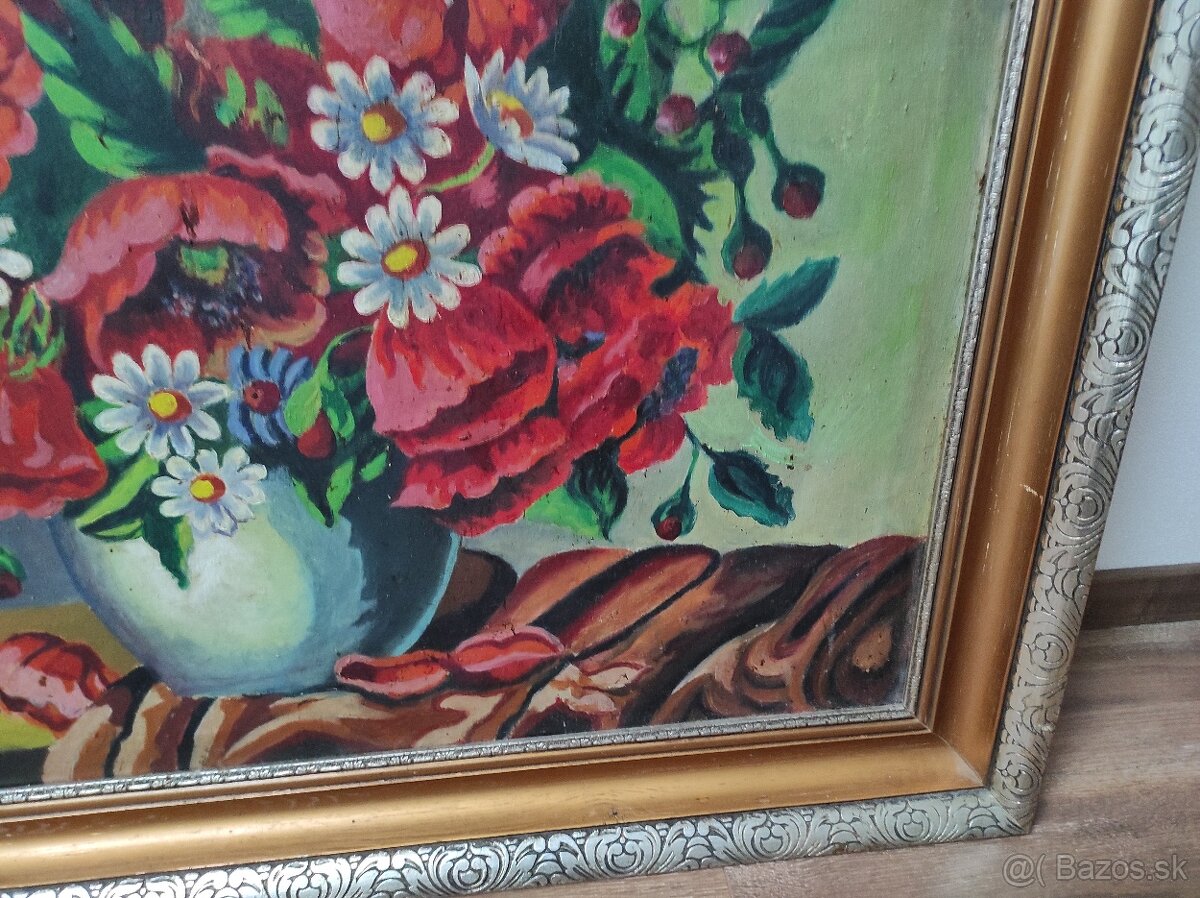 Starý obraz Kytica velky - 3