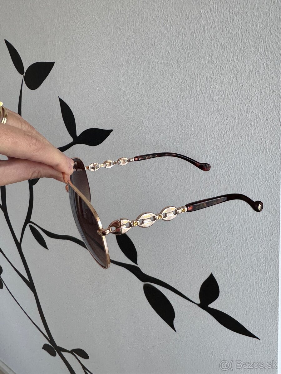 Dámske slnečné okuliare Jessica Simpson aviator štýl zlate - 3