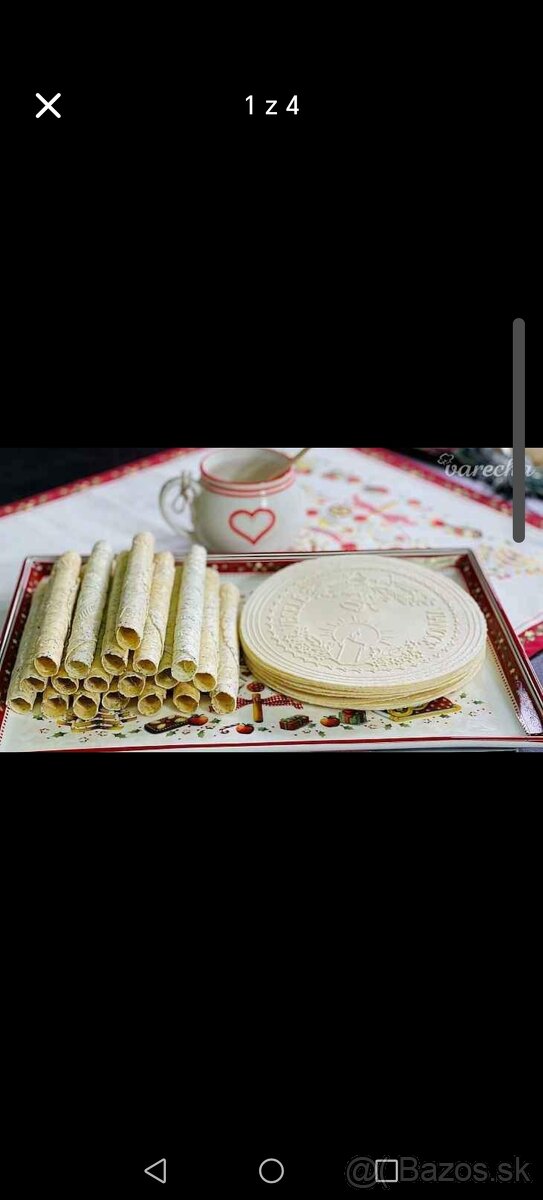 Vianočné oplátky a trubičky slané oplátky - 3