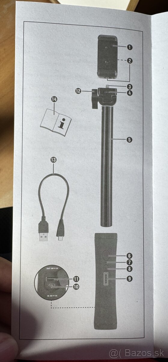 Selfie tyč s powerbankou - 3