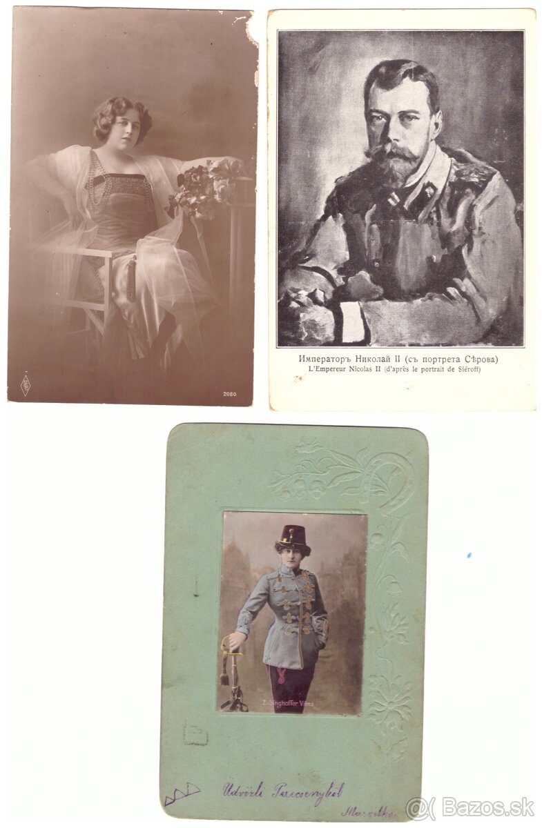 Staré pohľadnice portréty - 3