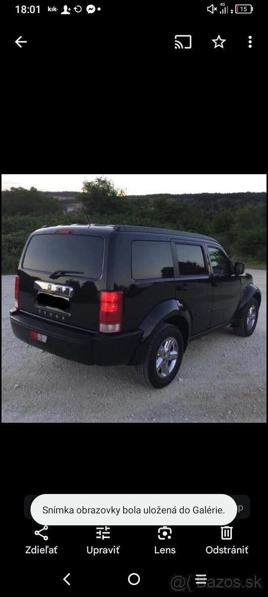 Predám Dodge Nitro 3.7benzin-plyn - 3