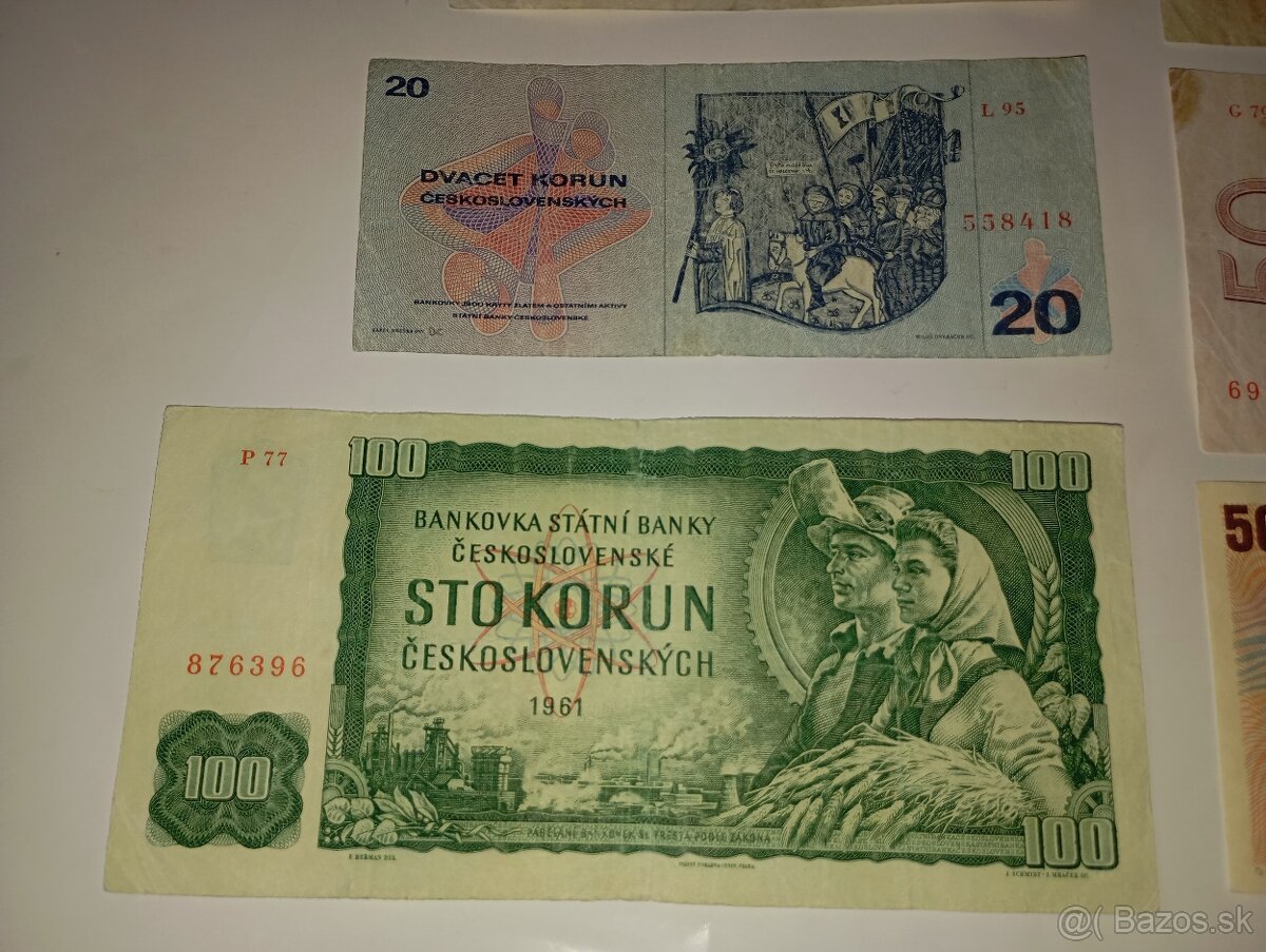 SESTAVA BANKOVEK 3-500 KČS, 60. LÉTA, 7 RŮZNÝCH NOMINÁLŮ - 3