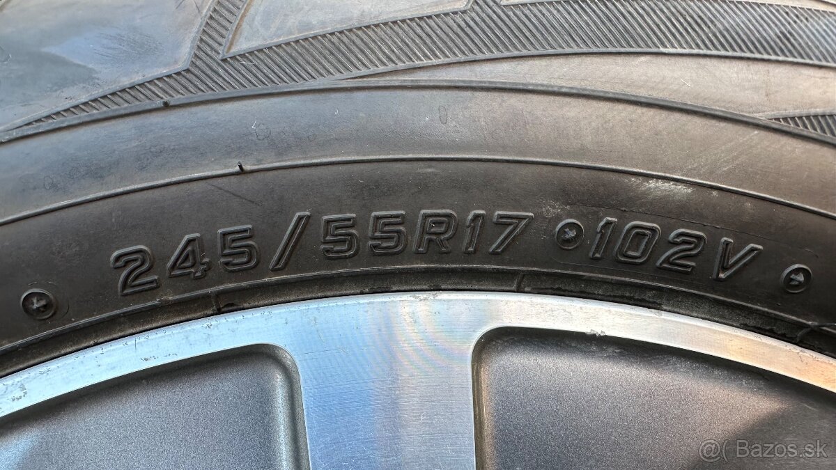Predam na mercedes E originálnu zimnú sadu kolies 245/55R17 - 3