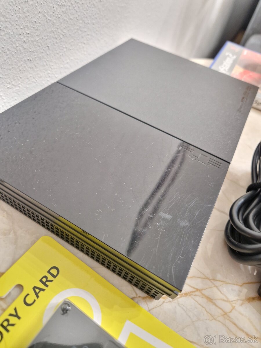 PlayStation 2 Slim herná konzola čierna + 2 ovládač - 3