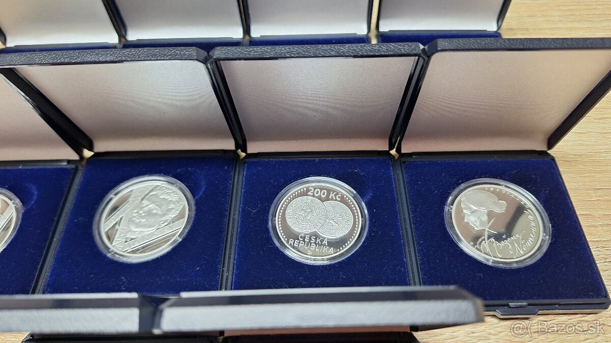 200kč Proof česke strieborné mince - 3