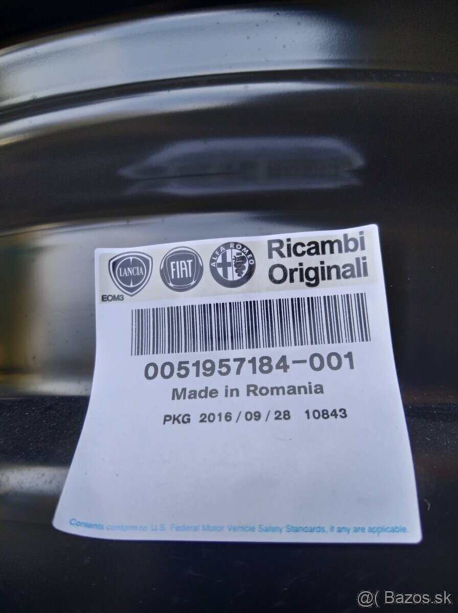 15" FIAT + puklice + zimné pneumatiky DOT 3924.. - 3